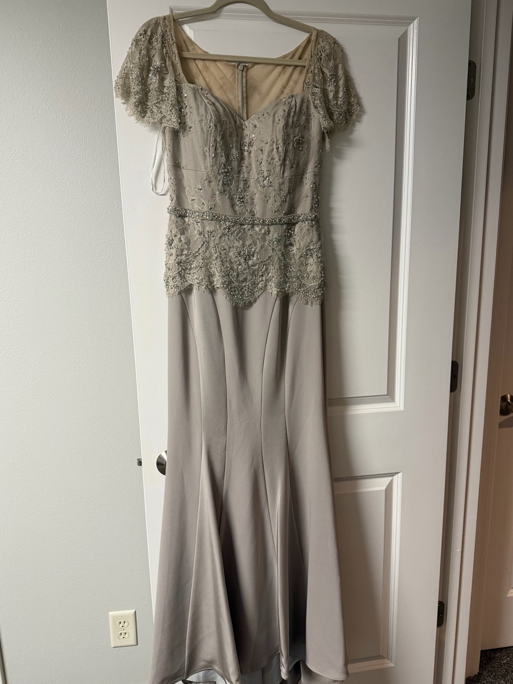 Montage by Mon Cherie Evening Gown - Neutral Champagne/Tan color - Picture 3 of 10